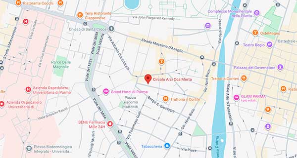 Mappa sede Oca morta, parma